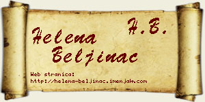 Helena Beljinac vizit kartica